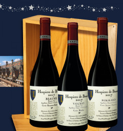 Coffret Vin en bois Noël - Assortiment 6 vins Bourgogne pour Noël