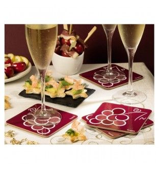 Le lot de 4 dessous de verre