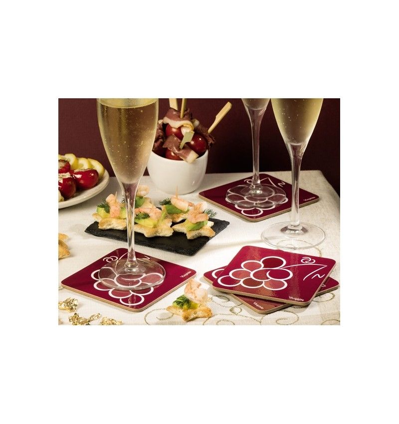 Le lot de 4 dessous de verre Le lot de 4 dessous de verre