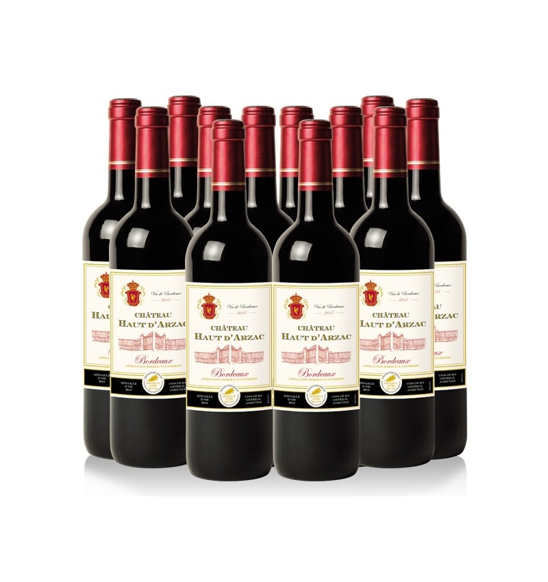 Les 12 bouteilles de Château Haut d'Arzac 