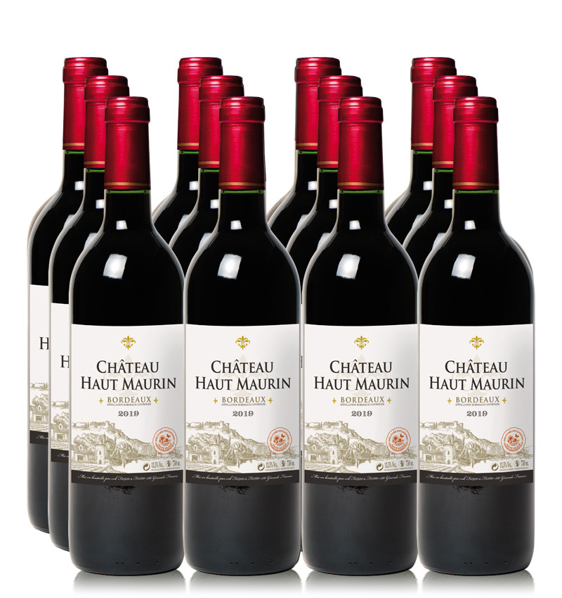 Les 12 bouteilles de Château Haut Maurin